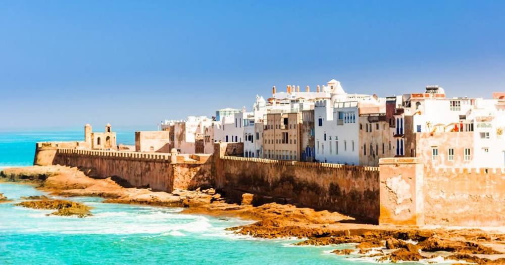 I bastioni e la medina di Essaouira sull'oceano