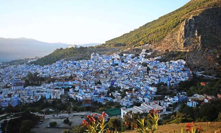 Panorama di Chefchaouen sulle pendici del Rif